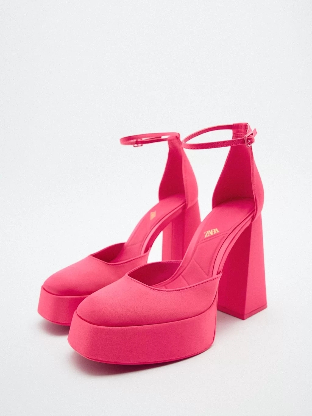 Satin Platform Heels